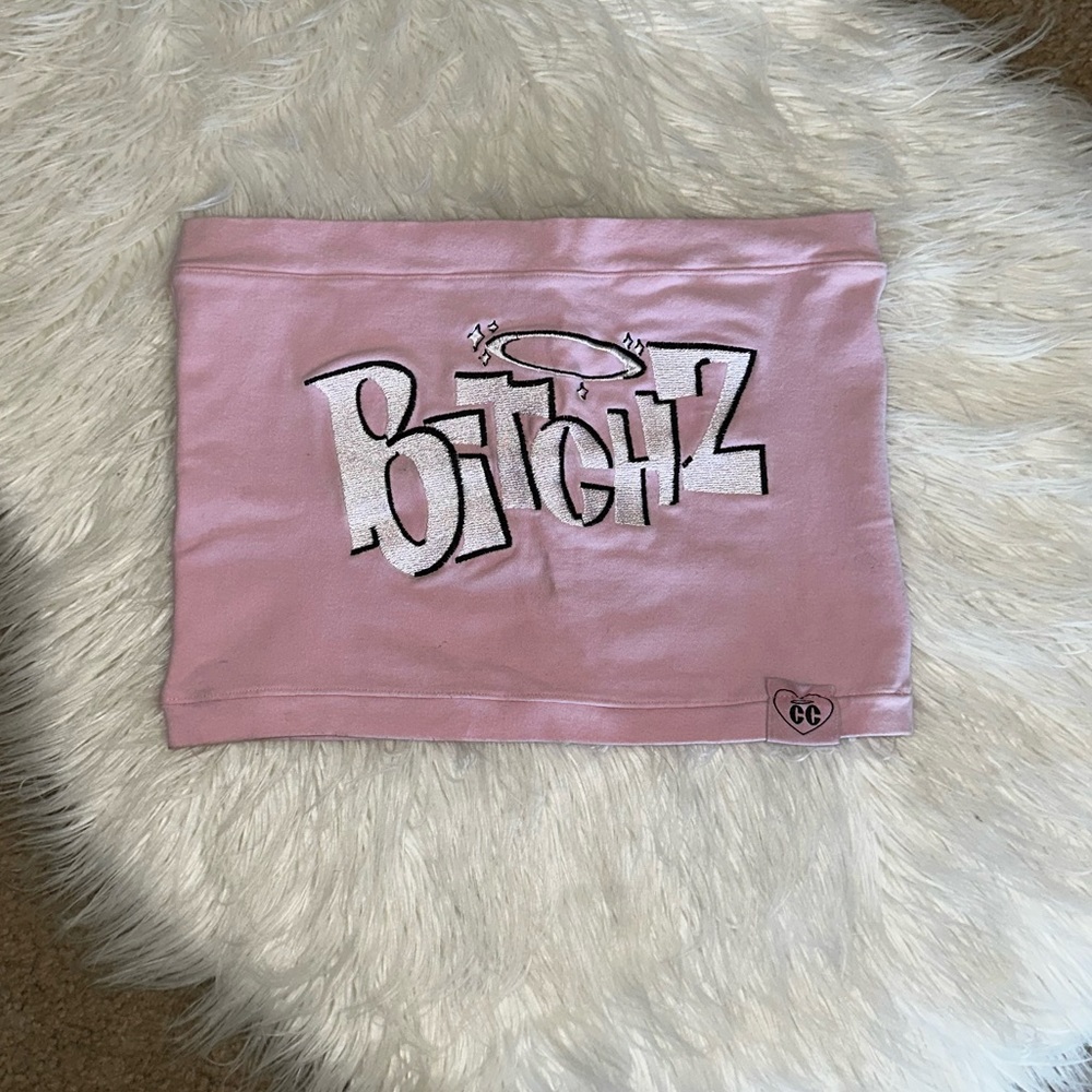NWOT Bitchz pink tube top.